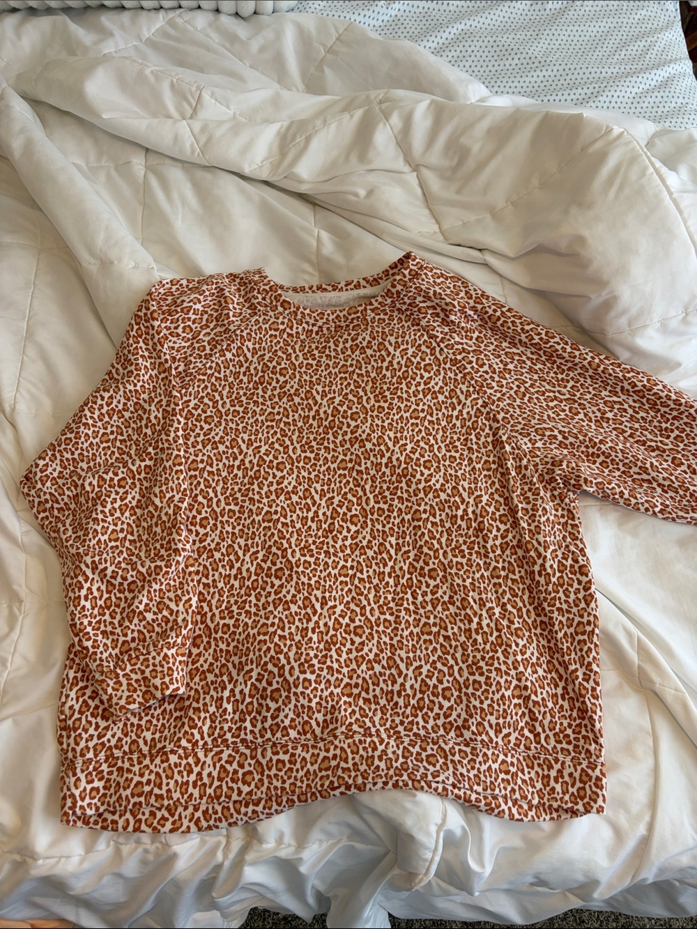 Lou & Grey Rust Leopard Print Pullover